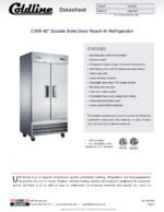 Coldline C35R 40" Solid Double Door Commercial Reach-In Refrigerator, Stainless Steel - Image 8