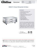 Coldline CB60 60" Two Drawer Refrigerated Chef Base Equipment Stand - Image 8