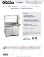 Coldline CBT-36-CSG 36" Stainless Steel Refrigerated Salad Bar, Buffet Table with Sneeze Guard, Tray Slide and Pan Cover - Image 6
