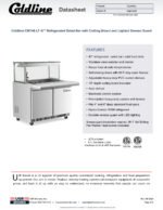 Coldline CBT48-LT 48" Refrigerated Employee Service Salad Bar with Cutting Board and Lighted Glass Sneeze Guard - Image 5