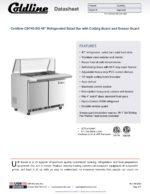 Coldline CBT48-SG 48" Refrigerated Employee Service Salad Bar with Cutting Board and Angled Sneeze Guard - Image 4