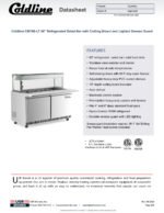 Coldline CBT60-LT 60" Refrigerated Employee Service Salad Bar with Cutting Board and Lighted Glass Sneeze Guard - Image 5