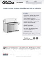 Coldline CBT60-SG 60" Refrigerated Employee Service Salad Bar with Cutting Board and Angled Sneeze Guard - Image 4
