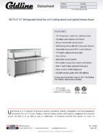 Coldline CBT72-LT 72" Refrigerated Employee Service Salad Bar with Cutting Board and Lighted Glass Sneeze Guard - Image 5