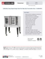 Cookline CC80-NG-SGL Deep Depth Single Deck Full Size Natural Gas Convection Oven - 60,000 BTU - Image 6