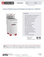 Cookline CF40-NG Commercial 40 lb Natural Gas Deep Fryer - 90,000 BTU - Image 6