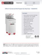 Cookline CF50-LP Commercial 50 lb Propane Gas Deep Fryer - 120,000 BTU - Image 7