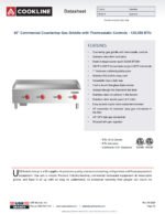 Cookline CGG-48T-HD 48" Commercial Countertop Gas Griddle with Thermostatic Controls - 120,000 BTU - Image 6