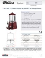CHOCO10R 2.6 Gallon 10 Liter Hot Beverage / Hot Topping Dispenser - RED - Image 3