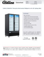 Coldline CLM-54R 54" Double Glass Swing Door Merchandiser Refrigerator with LED Lighting, Black - Image 6