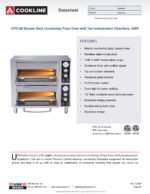 Cookline CPO-2D Double Deck Countertop Pizza Oven with Two Independent Chambers, 240V - Image 6