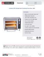 Cookline CPO-2 Double Deck Countertop Pizza Oven, 240V - Image 5