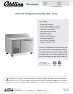 Coldline CPT-44 44" Refrigerated Pizza Prep Table - 5 Pans - Image 9