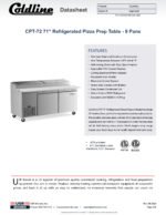 Coldline CPT-72 71" Refrigerated Pizza Prep Table - 9 Pans - Image 10