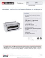 Cookline CSM-36-WM 36" Dual Control Infra-Red Salamander Gas Broiler with Wall Mounting Kit - Image 5