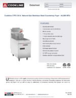 Cookline CTF2-NG Commercial 25 lb Natural Gas Stainless Steel Countertop Fryer - 44,000 BTU - Image 2
