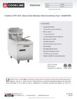 Cookline CTF3-NG Commercial 35 lb Natural Gas Stainless Steel Countertop Fryer - 66,000 BTU - Image 2