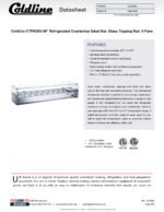 Coldline CTP80SG 80" Refrigerated Countertop Salad Bar, Glass Topping Rail, 9 Pans - Image 9