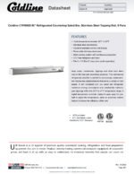 Coldline CTP80SS 80" Refrigerated Countertop Salad Bar, Stainless Steel Topping Rail, 9 Pans - Image 7