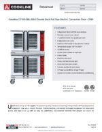 Cookline CV100-DBL-208-3 Double Deck Full Size Electric Convection Oven - 208V, 3 Phase - Image 5