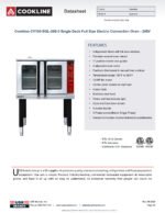 Cookline CV100-SGL-208-3 Single Deck Full Size Electric Convection Oven - 208V, 3 Phase - Image 6