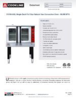 Cookline CV100-SGL Single Deck Full Size Natural Gas Convection Oven - 60,000 BTU - Image 5