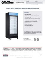 Coldline D10-B 27" Glass Door Merchandiser Freezer with LED Lighting, Black - Image 6