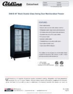 Coldline D48-B 48" Two Glass Door Merchandiser Freezer with LED Lighting, Black - Image 11