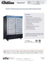 Coldline D53-B 53" Two Glass Door Merchandiser Freezer with LED Lighting, Black - Image 11