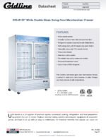 Coldline D53-W 53" Double Glass Swing Door Merchandiser Freezer - White - Image 5