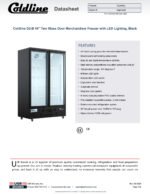 Coldline D6-B 148" Six Glass Door Merchandiser Freezer with LED Lighting, Black - Image 6