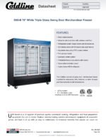 Coldline D80-B 79" Three Glass Door Merchandiser Freezer with LED Lighting, Black - Image 11