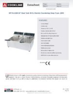 Cookline DF15-2-220 22" Dual Tank 30 lb. Electric Countertop Deep Fryer, 220v - Image 4