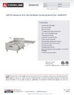 Cookline DOF-30 Commercial 30 lb. Gas Flat Bottom Countertop Donut Fryer - 50,000 BTU - Image 2