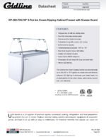 Coldline DP-360-FSG 50" 8-Tub Ice Cream Dipping Cabinet Freezer with Sneeze Guard - Image 4