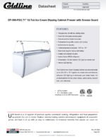 Coldline DP-560-FSG 71'' 12-Tub Ice Cream Dipping Cabinet Freezer with Sneeze Guard - Image 6