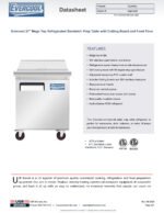 Evercool EMP27 27" Mega Top Refrigerated Sandwich Prep Table with Cutting Board and 12 Food Pans - Image 6