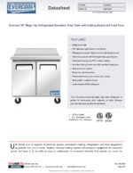 Evercool EMP36 36" Mega Top Refrigerated Sandwich Prep Table with Cutting Board and 15 Food Pans - Image 7