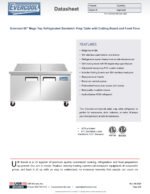 Evercool EMP60 60" Mega Top Refrigerated Sandwich Prep Table with Cutting Board and 24 Food Pans - Image 6