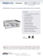 Prepline ENCTGM-36-N/L 36" Commercial Countertop Gas Griddle with Manual Controls - 90,000 BTU - Image 2