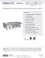 Prepline ENCTGM-48-N/L 48" Commercial Countertop Gas Griddle with Manual Controls - 12,000 BTU - Image 2