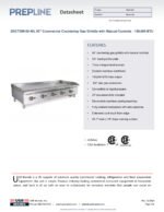 Prepline ENCTGM-60-N/L 60" Commercial Countertop Gas Griddle with Manual Controls - 150,000 BTU - Image 2