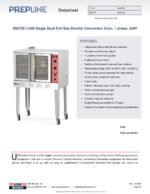Prepline ENCVE-1-240-SGL Single Deck Full Size Electric Convection Oven, 1 phase, 240V - Image 4