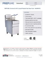 Prepline ENFF300L Commercial 40 lb Liquid Propane Gas Deep Fryer - 90,000 BTU - Image 2
