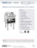 Prepline ENWOKR16N Commercial Natural Gas Wok Range with 16" Ring - 125,000 BTU - Image 3