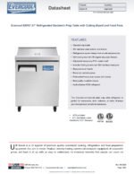 Evercool ESP27 27" Refrigerated Sandwich Prep Table with Cutting Board and 8 Food Pans - Image 6