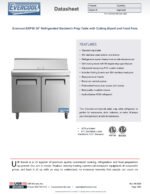 Evercool ESP36 36" Refrigerated Sandwich Prep Table with Cutting Board and 10 Food Pans - Image 6
