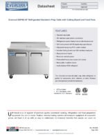 Evercool ESP48 48" Refrigerated Sandwich Prep Table with Cutting Board and 12 Food Pans - Image 6