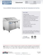 Evercool ESP60 60" Refrigerated Sandwich Prep Table with Cutting Board and 16 Food Pans - Image 6