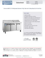 Evercool ESP72 72" Refrigerated Sandwich Prep Table with Cutting Board and 18 Food Pans - Image 6